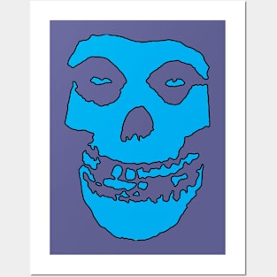 Crimson Ghost - Blue Solid Posters and Art